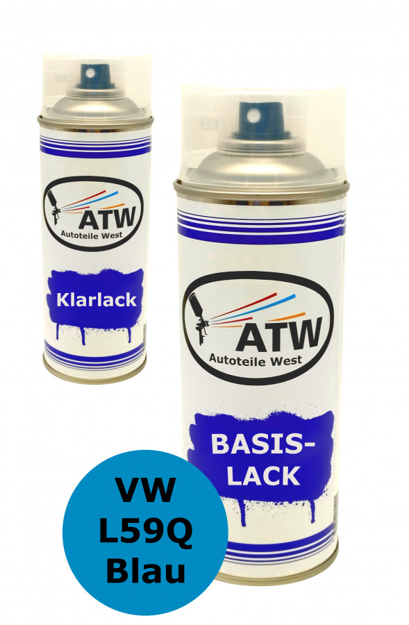 Autolack für VW L59Q Blau +400ml Klarlack Set